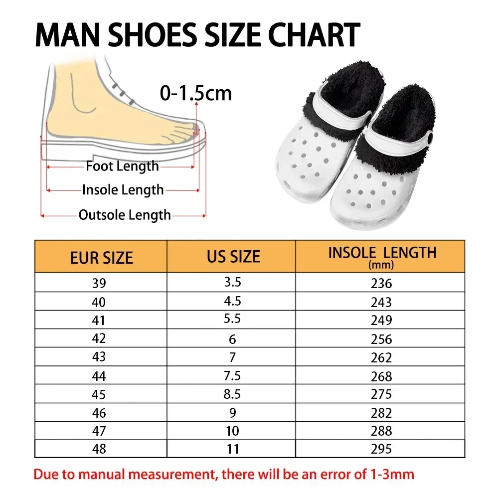 Custom Sublimation Print Fashion Men Women Home Fuzzy Clog Slippers Slides Sandals P65