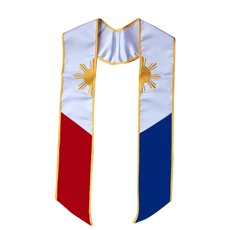

Philippines Embroidery Graduation Stole Flag Graduation Sash