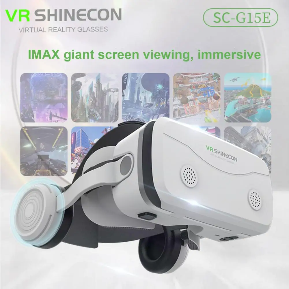 

VR Glasses Practical 100-Degree Viewing Angle Ergonomic Design VR 3D Movies Video Play Games Headset Phone Accessories