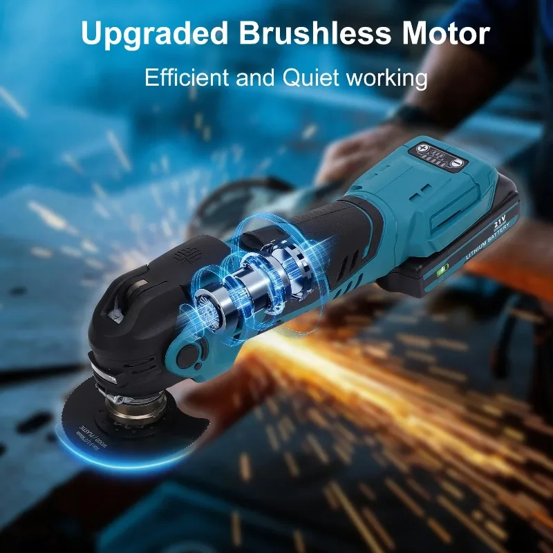 마키타 무선 브러시리스 진동 다기능 공구 전기톱 트리머 삽 목공 절단기 18V 배터리용