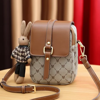 Women Phone Crossbody Bag Pu Leather Mini Shoulder Messenger Bag Travel Portable Coin Purse Card Pouch Bags for Girls Wallets