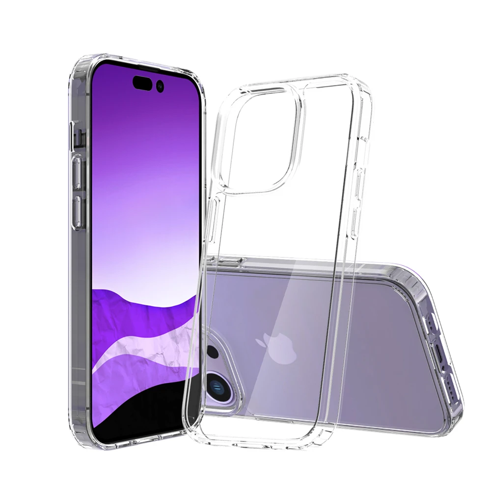 Hard Acrylic Clear Case for iPhone 14 13 12 11 Pro Max Premium Hybrid