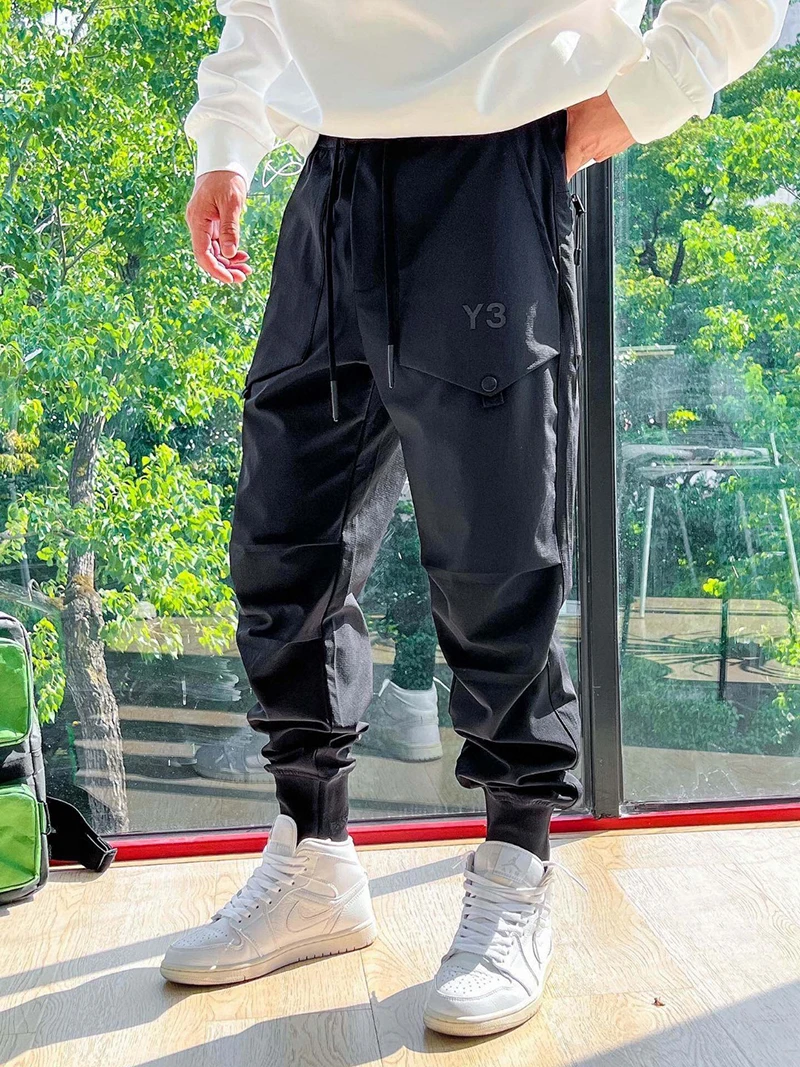 

2024 New Yoshi Yamamoto Y3 Pants Pocket Casual Cargo Pants Summer Luxury Brand Men'S Trend Loose Girt Pants Y3 Sweatpants