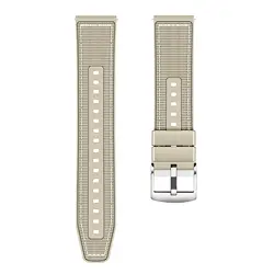 Enhanced Nylon and Silicone Sports Wristband Bracelet, 22mm Strap for 22mm (StarS)