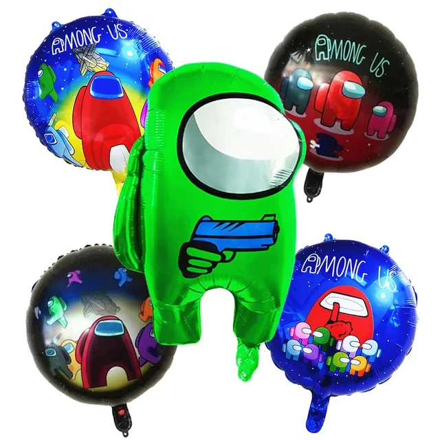 thumbnail image 1 of Globos de aluminio para fiestas de EE. UU., globos de látex con temática de juego Space, adornos para tartas, pancartas de feliz cumpleaños, decoración para niños, suministros para eventos, juguetes, 1 of 5