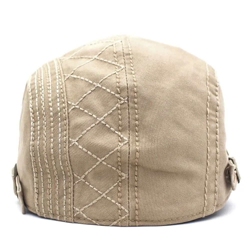 Cotton Ivy Flat Cap Newsboy Adjustable Beret Cabbie Gatsby Driving Hat Retro Men