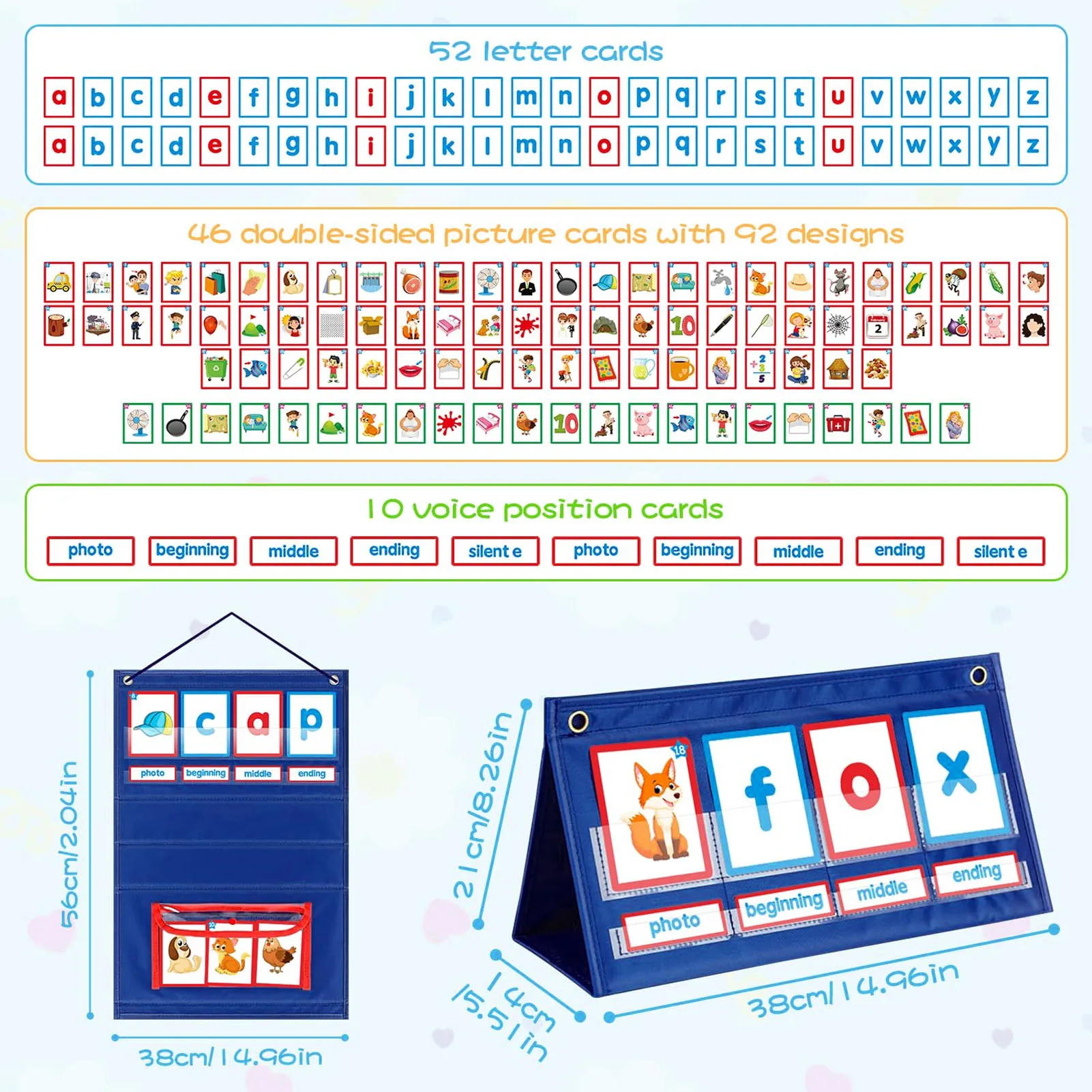 【New】Word Building Desktop  Chart Early Learning CVC Words Phonics Games Blending Board Spell  for Preschool Kindergarten