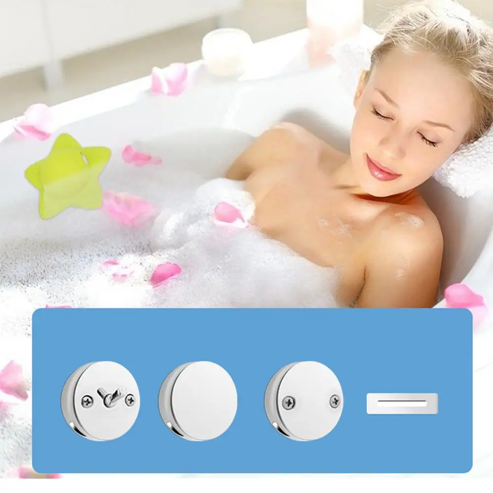 Description Picture 3 of itemBathtub Overflow Drain Cover Silicone Spa Accessories Bathroom Overflow Drain Block Strong Seal 5 Suction Cups Bath Tub Drain