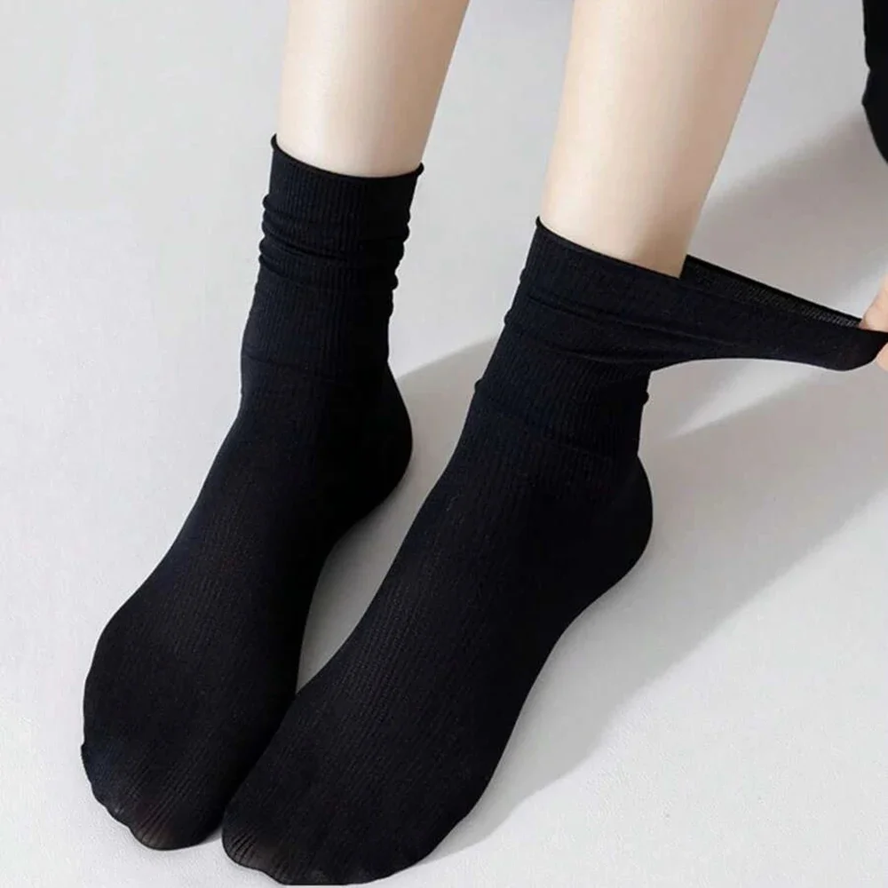 Womens Socks Mid Length Solid Colors Soft Comfortable Lightweight Breathable Casual 10 Pairs