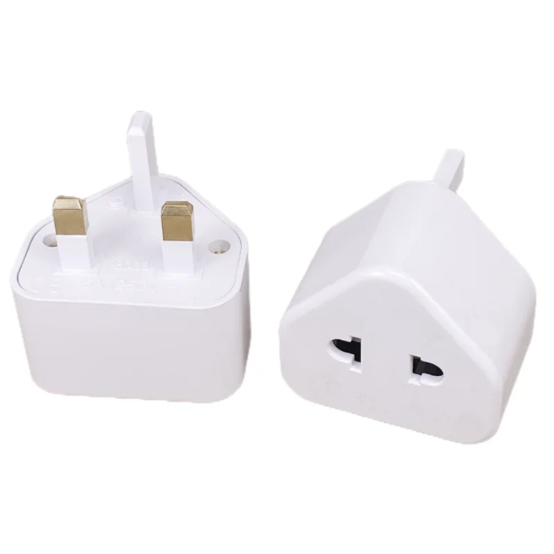 EU US 2 Pin To UK 3 Pin Plug AC Universal Adapter Travel Converter ...