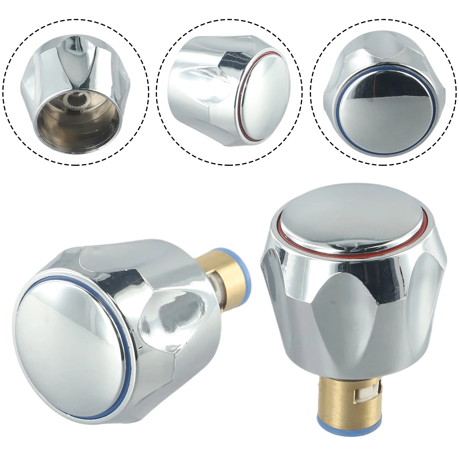 Tap Reviver Conversion Kit 1/2\" Replacement Heads Thread Basin Sink Washer Handwheel, Faucet Handle, Handwheel New 3