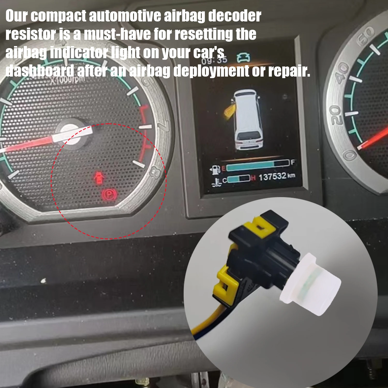 Auto SRS Airbag Simulator Decoder Widerstand Fehlerfindung Bypass Diagnose-Tool Armaturenbrett Warnleuchten-Reset Universelles Auto-Reparaturwerkzeug – Detail 5