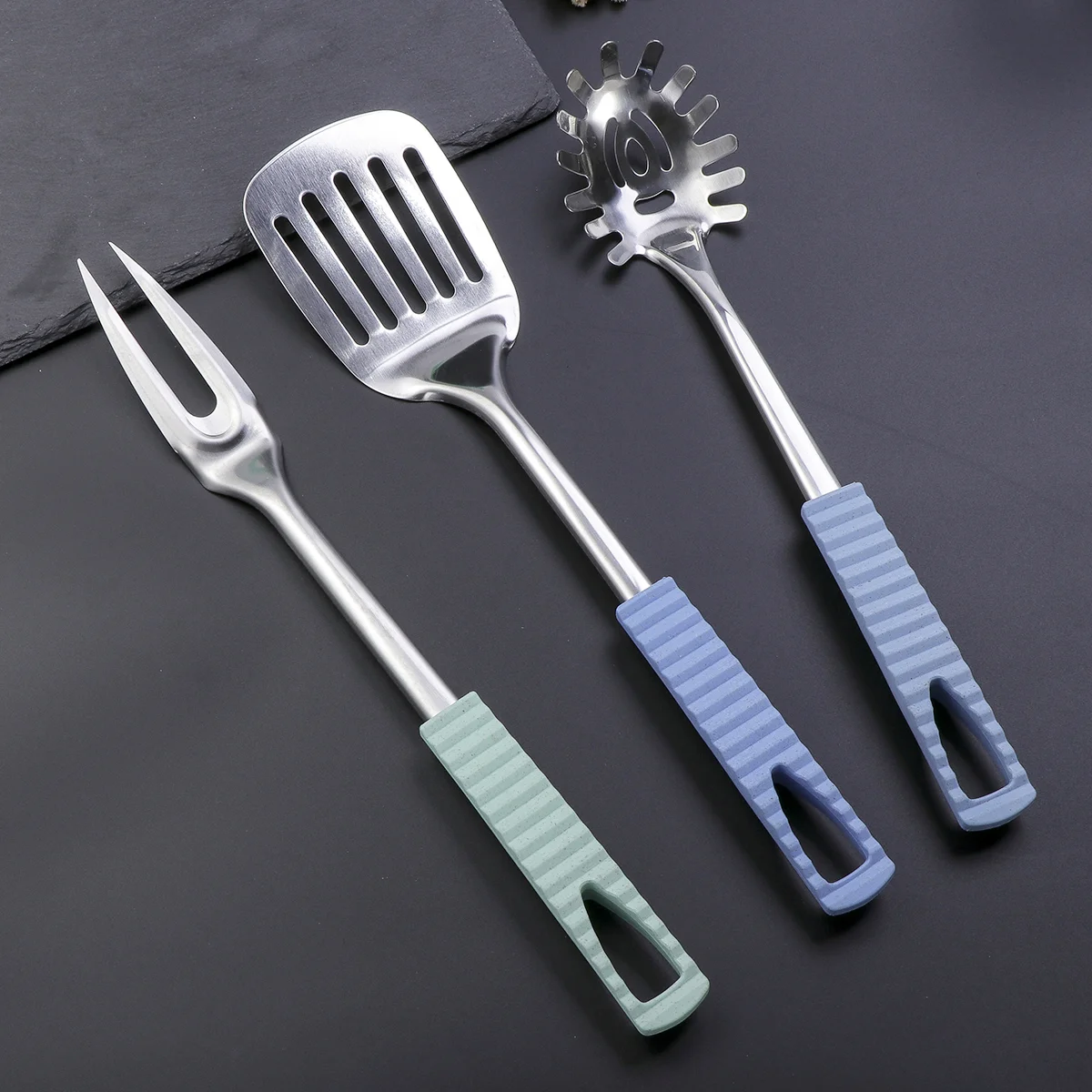 

Kitchen Utensils Stainless Steel Cooking Tools Heat Resistant Kitchen Gadgets Dishwasher Safe- Slotted Turner