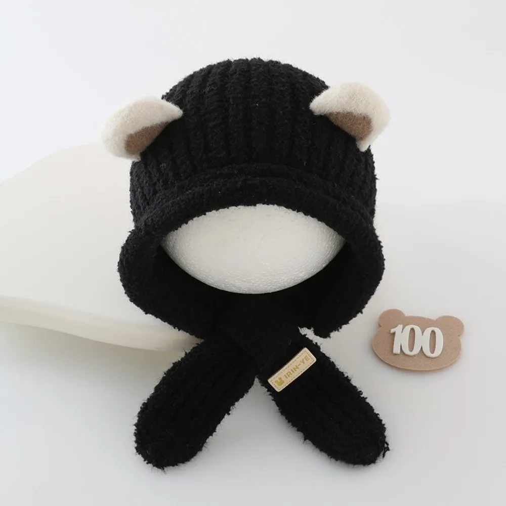 Warm Windproof Kids Hat Scarf Set for Outdoor Sports