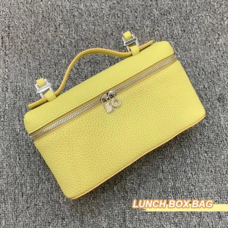 

Genuine Leather Lunch Box Bag New Bag Lychee Grain Cowhide Handbag Simple Fashionable Women's Shoulder Bag