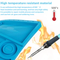Antistatic ESD Soldering Mat For Bga Rework Station Large Ipad Repair Heat Insulation Mat Pad Small Silicon Mat Thick Soldering 2