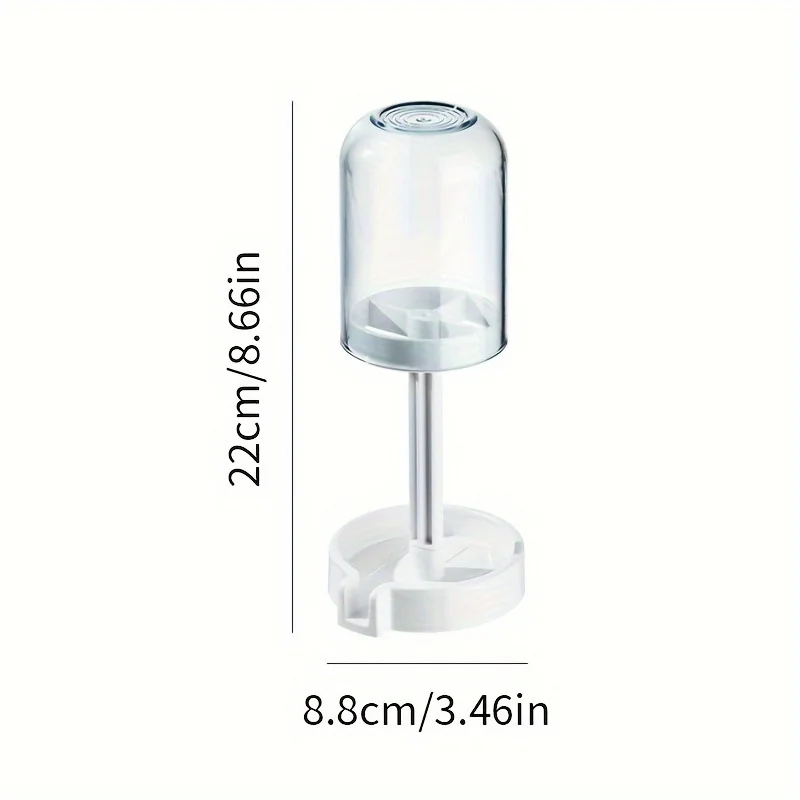 1pc Multifunctional toothbrush holder with dust cover and drainage
