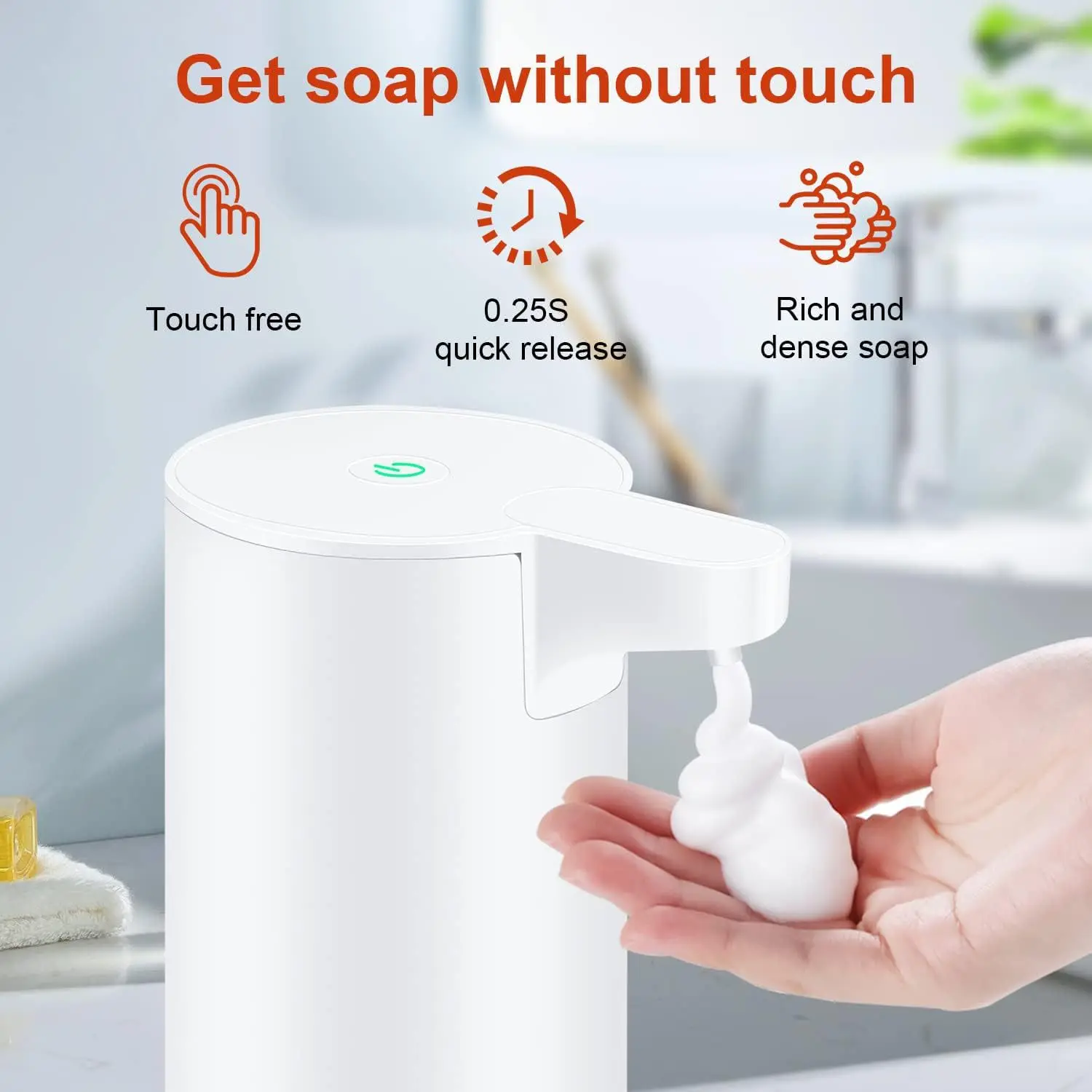 Stainless Steel Automatic Soap Dispenser Rechargeable Touchless Sensor Hand Wash Machine Smart Liquid Machine