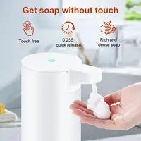 เครื่องจ่ายสบู่เหลวอัตโนมัติสแตนเลสแบบชาร์จไฟได้เซ็นเซอร์แบบไร้สัมผัสเครื่องล้างมือเครื่องเหลวอัจฉริยะ 2