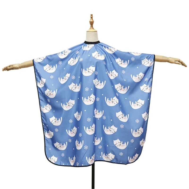 Salon Children Haircut Apron Waterproof Cartoon Pattern Hairdressing Cloth Cape Professional Barbershop Styling Accessories 4