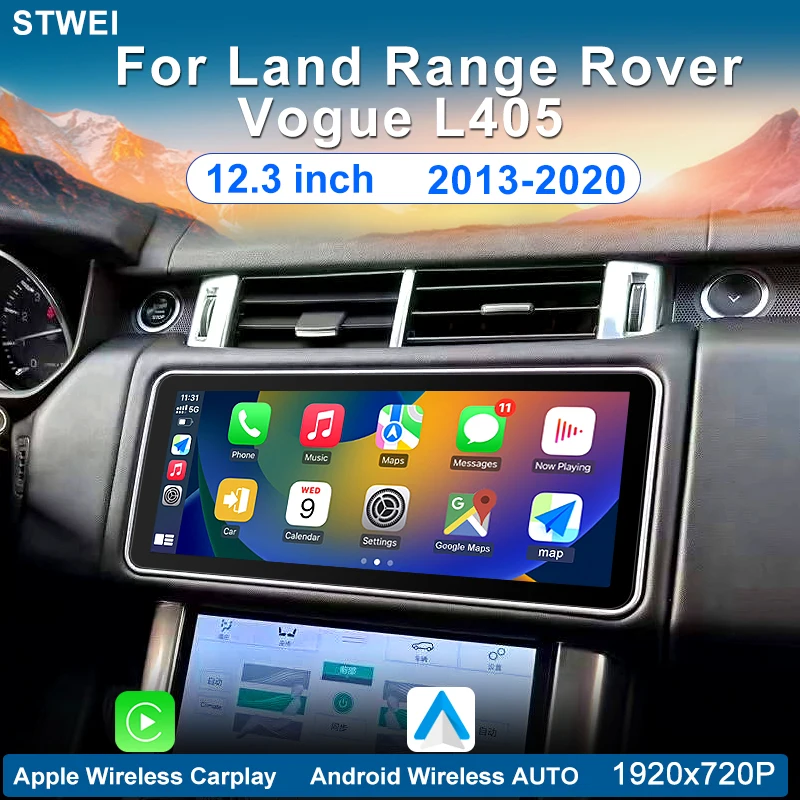 

For Range Rover Vogue L405 2013-2020 Car Radio Multimedia Video Player 12.3-inch Android 13 GPS 4G WIFIRotatable Flipping Screen