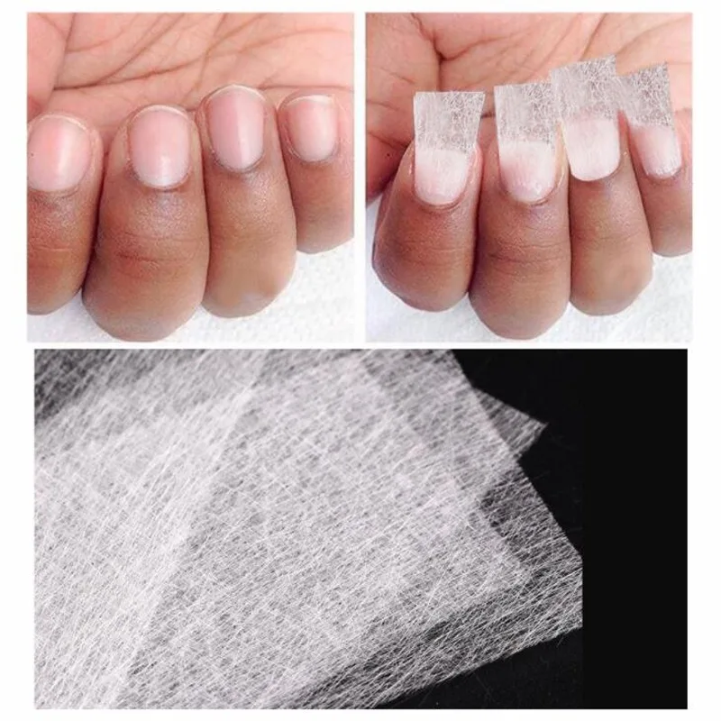 Nail Extension Silk Fiberglass Non-woven Silks Form Wrap Manicure Build UV Gel French Acrylic Glass Fiber Paper