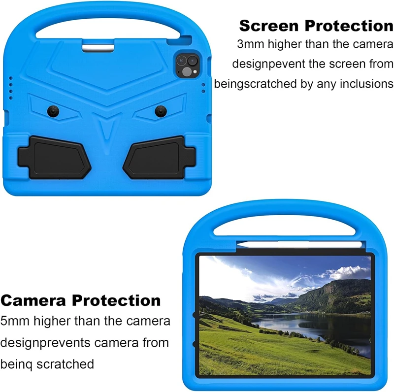 Children's EVA Tablet Case with Handle and Stand - Durable and Protective Cover