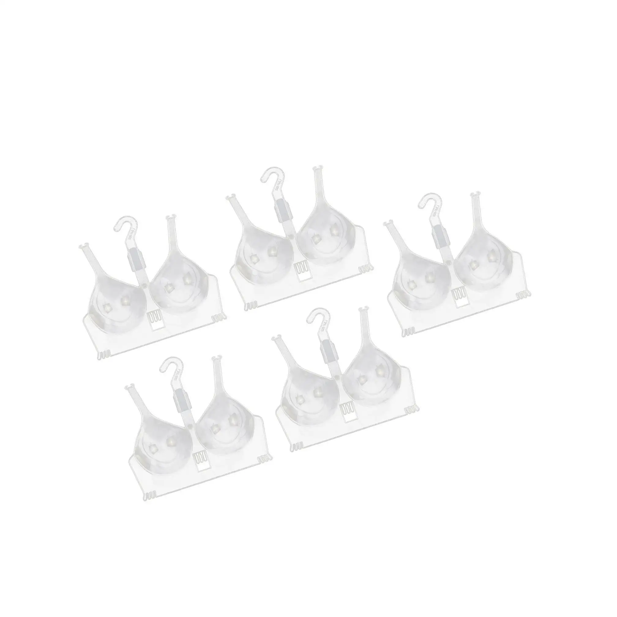 

5Pcs Clear Bras Display Rack Hanging Closet Organizer for Home Display