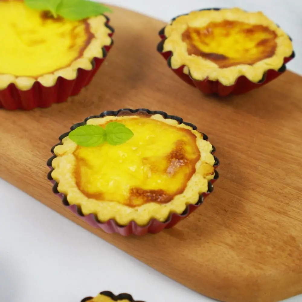 Kitchen Baking Accessories Carbon Steel Egg Tart Molds Non-stick Reusable Cake Mold Creative Mini Flan Pan Mold Cupcake Egg Tart cake mold