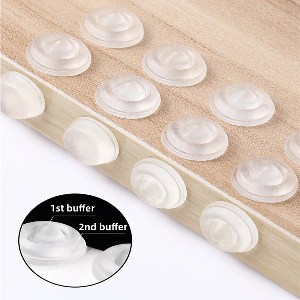 50-64Pcs Self Adhesive Door Handle Stopper Cabinet Bumper Silencer Damper Furniture Anti-collision Pad Wall Protector door stopper silicone door stopper door stopper bumpers silicone rubber bumpers