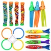 Children's Diving Toys Set Swimming Pool Treasure Hunt Diving Toy Torpedo Fish Water Rings Plants Dolphin Buoy Water Toys Gifts 4