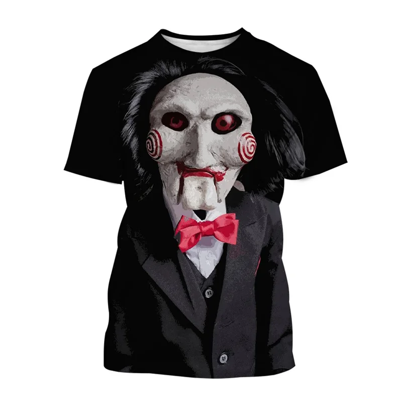 

Мужская летняя футболка с 3D-принтом из фильма «ужасы»