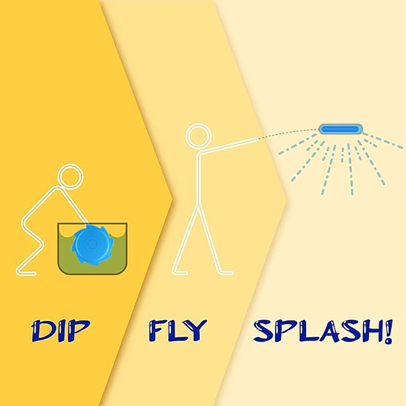 Water Splash Flying Disc Children Toys Swimming Pool Outdoor Sport Summer Beach Party Games Silicone Flying Ring Kids Bath Toys 4