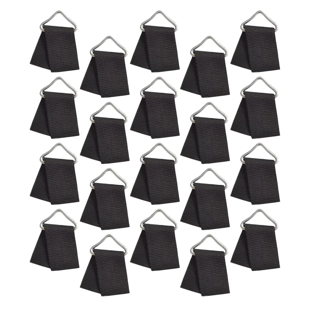 Outdoor Triangle Buckle 20 Sets Triangle Belt Rings Spring Buckle Rings