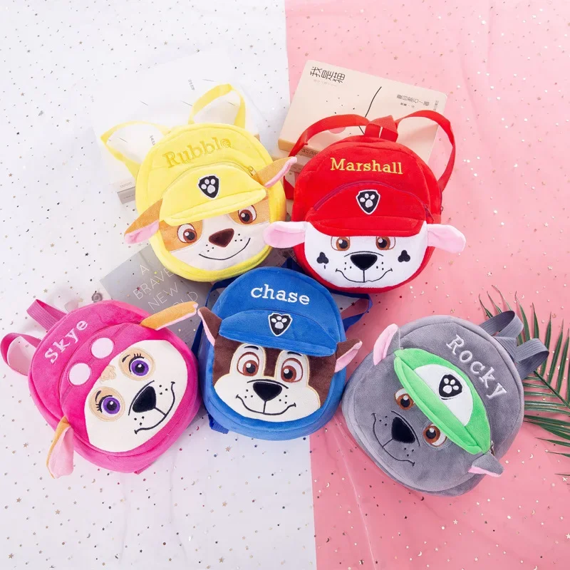 Paw Patrol Dog Cute Cartoon Bambini Peluche Borsa Kindergarten Boy Girl Baby Bag Bambini Pat Patrouille Giocattoli Di Compleanno Regalo
