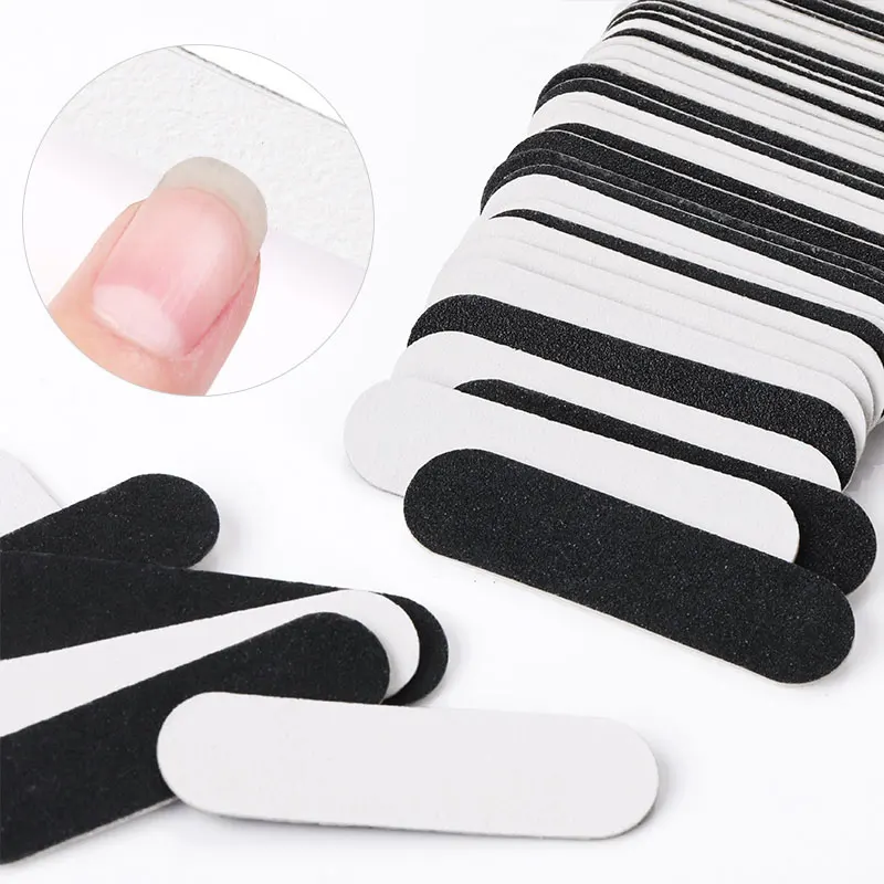 10/20/50pcs Mini Double-sided 180/240 Grit Nail Files Nail Buffer Buffing Disposable Nail File Manicure Art Tools Wholesale 1