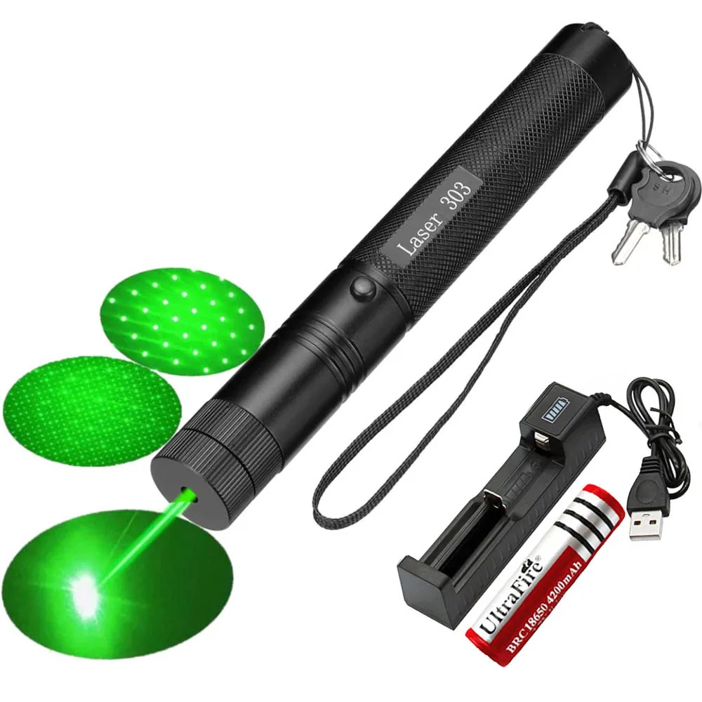 Powerful green outlet laser pointer