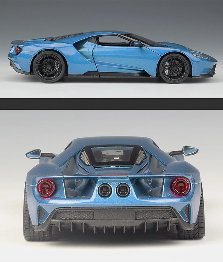 12-フォードgt 2017合金車モデル,ダイキャストメタル,おもちゃ
