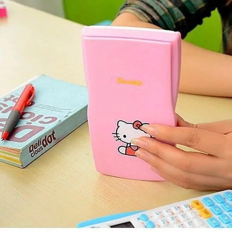 Electronic Calculator Hello Kitty Electronic Calculator Desktop Home Office School Financial Accounting Tool Slide Science Function Calculation Cute