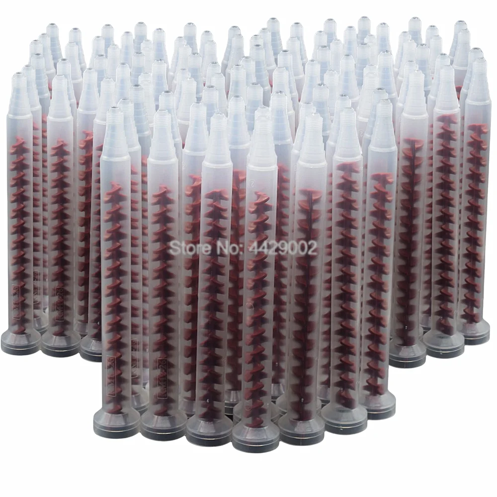 200 Stück Schnellmischdüsen für Klebstoffe Dynamische Mischdüsen RM12-26 Zweikomponenten-Flüssigkleber-Mischer Runde Dynamische Mischrohr-Sets – Detail 1