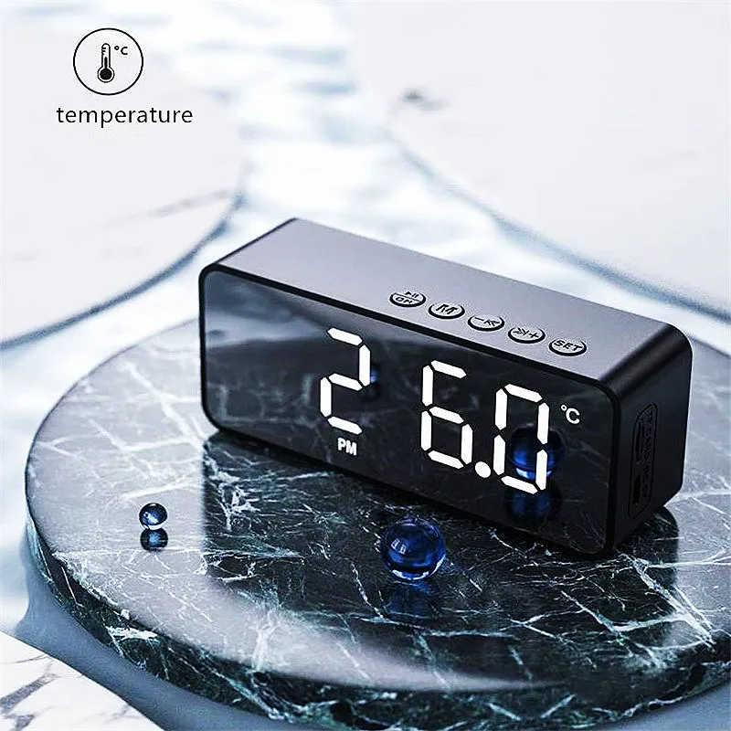 Xiaomi Bluetooth Speaker Clocks FM Radio LED Digital Smart Alarm Clock Watch Table Electronic Desktop Clocks Table Decor