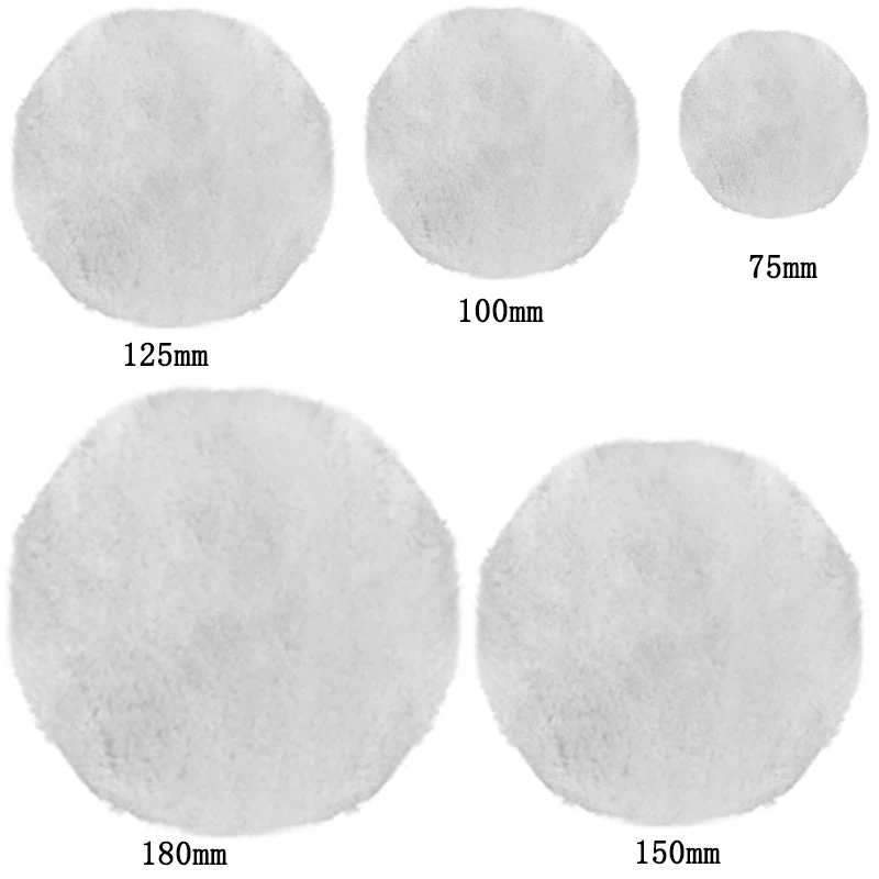 Car Polishing Pad Wool Polishing Pad 75-180mm Car Wool Polishing Disc Auto Paint Care Waxing