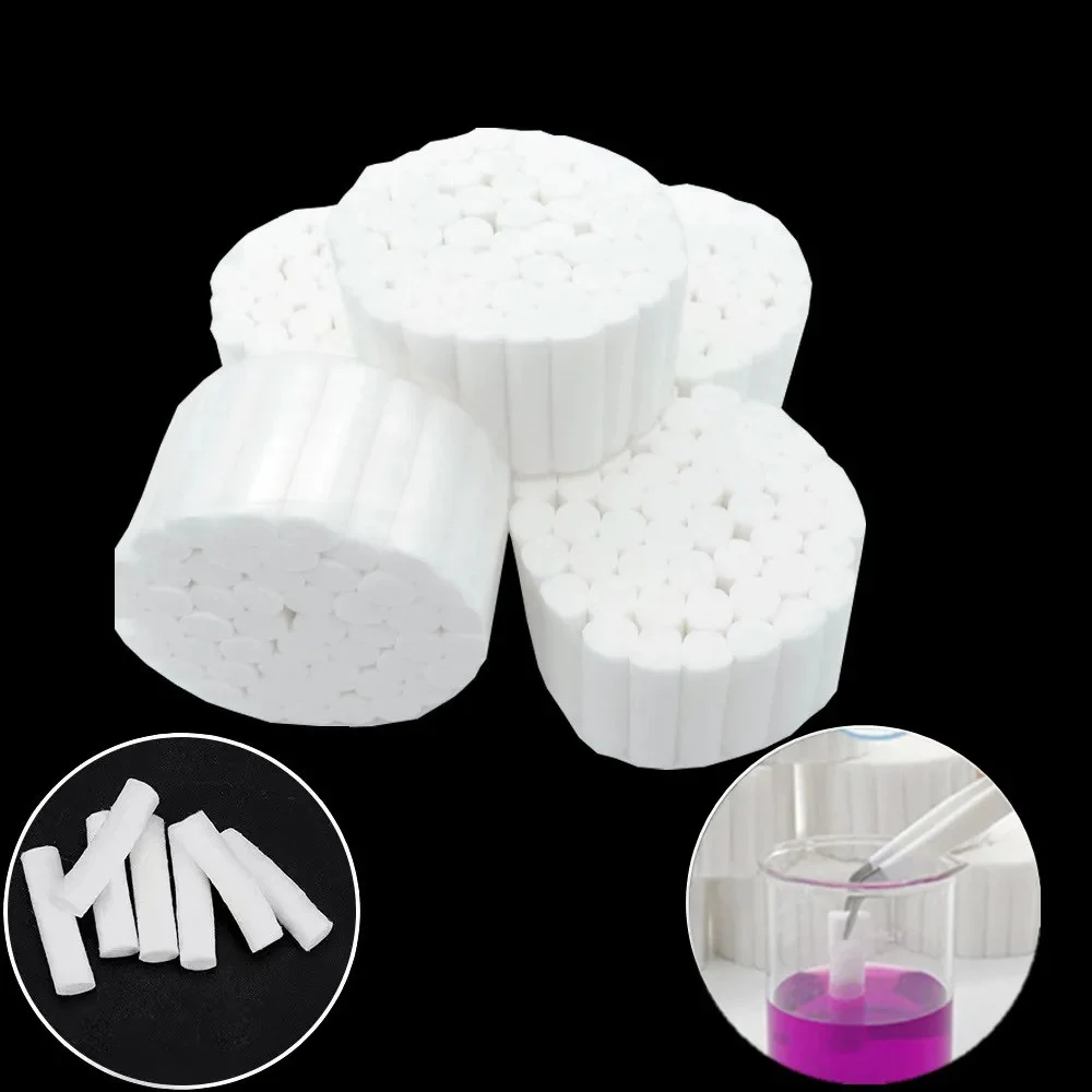50PCS Gifts Cotton Dental Cotton Roll High Purity Disposable Disposable Rolls Water Absorption Soft Dentistry Consumables