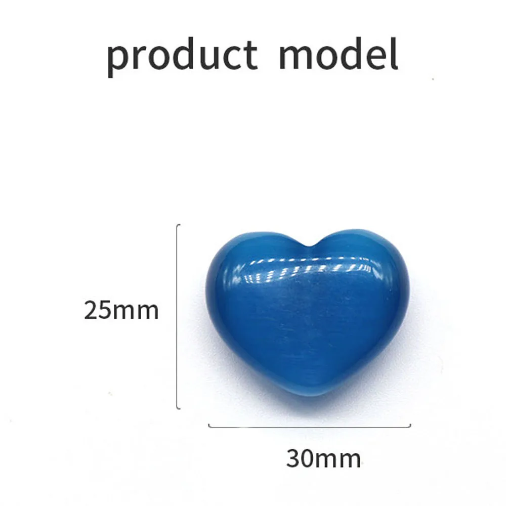 10PCS Wholesale Natural Stone Love Heart Shape Beads Ornament Multicolor For Jewelry Making DIYHealing Energy Gem Charms Gift