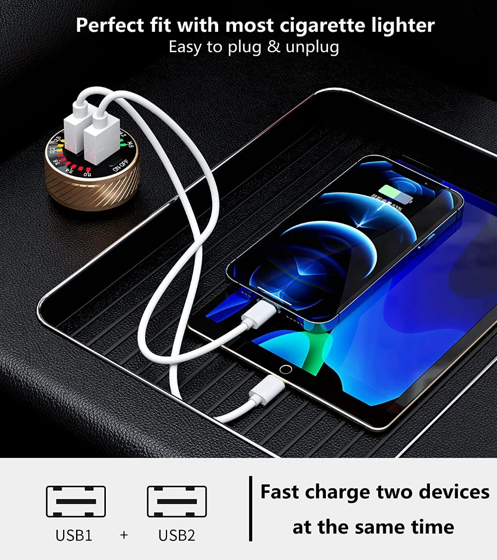 MEIRIYFA Caricabatteria da auto Mini USB per Dash Cam, Dash Cam Charger