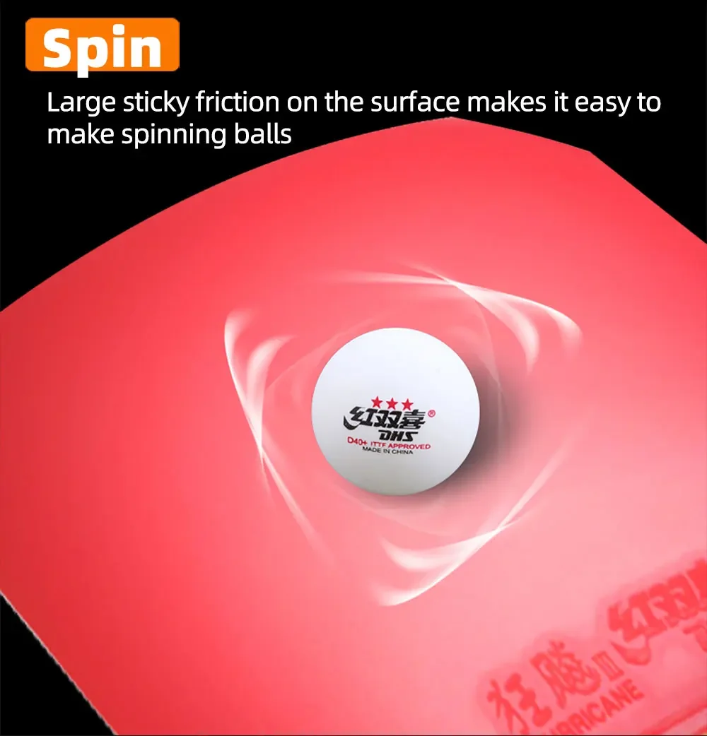 Description Picture 4 of itemDHS Hurricane 3 Table Tennis Rubber Pimples in Original Table Tennis Rubber Table Tennis Rackets Racquet Sports Indoor Sports