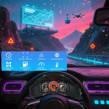 Grupo Digital de coche para Toyota 86 Subaru BRZ 2013-2019 Panel de instrumentos velocímetro tablero medidor odómetro cabina de pilotaje VIrtrual 1
