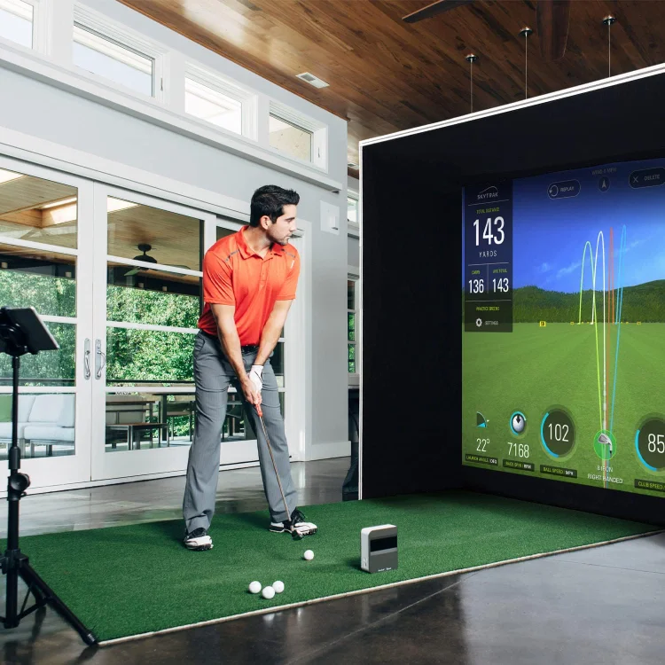 Golf Launch Monitor and Golf Simulator with Metal Protective Case 3