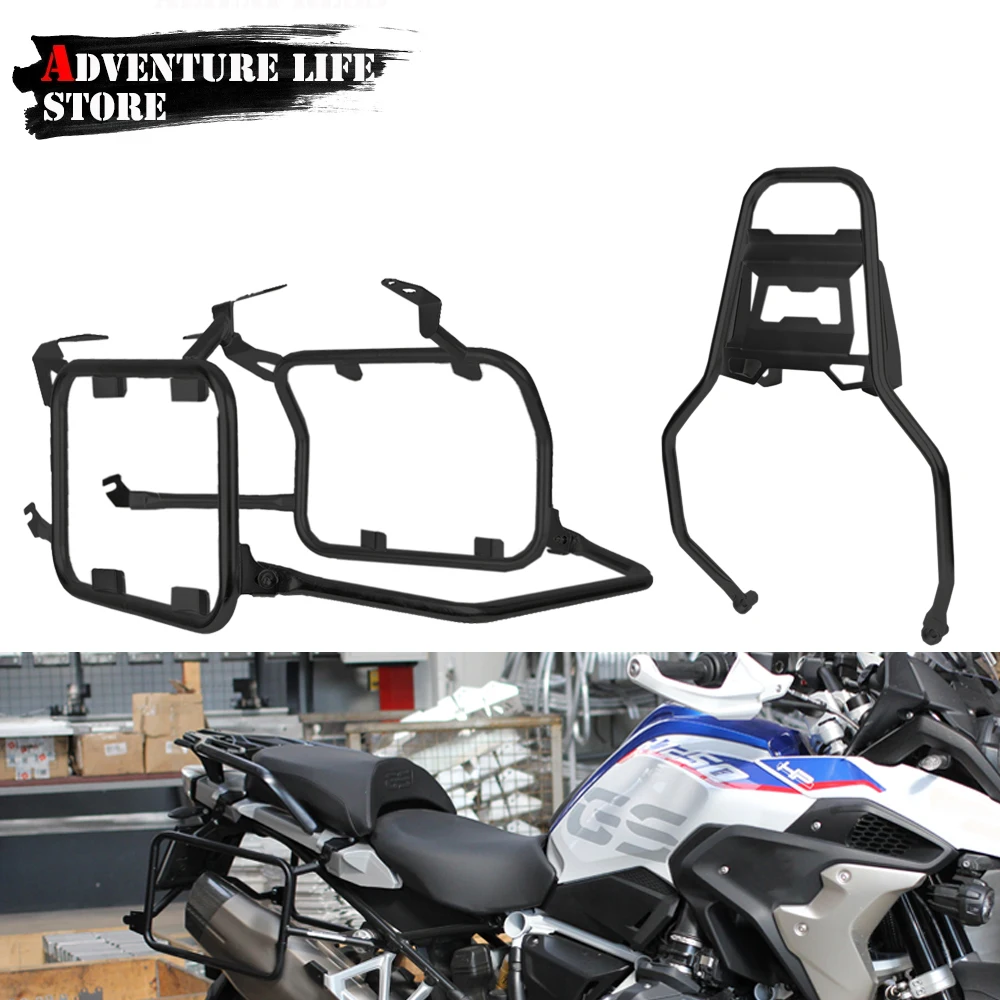 For BMW R1200GS ADV Adventure Pannier Rack Saddlebag Bracket Top Case Box Rack Stainless Steel R 1200GS LC R1250GS GS1250 GS1200 for bmw r1200gs r 1200gs lc r1250gs lengthen cover front fende wheel extension fender mudguard splash guard motorcyle accessorie