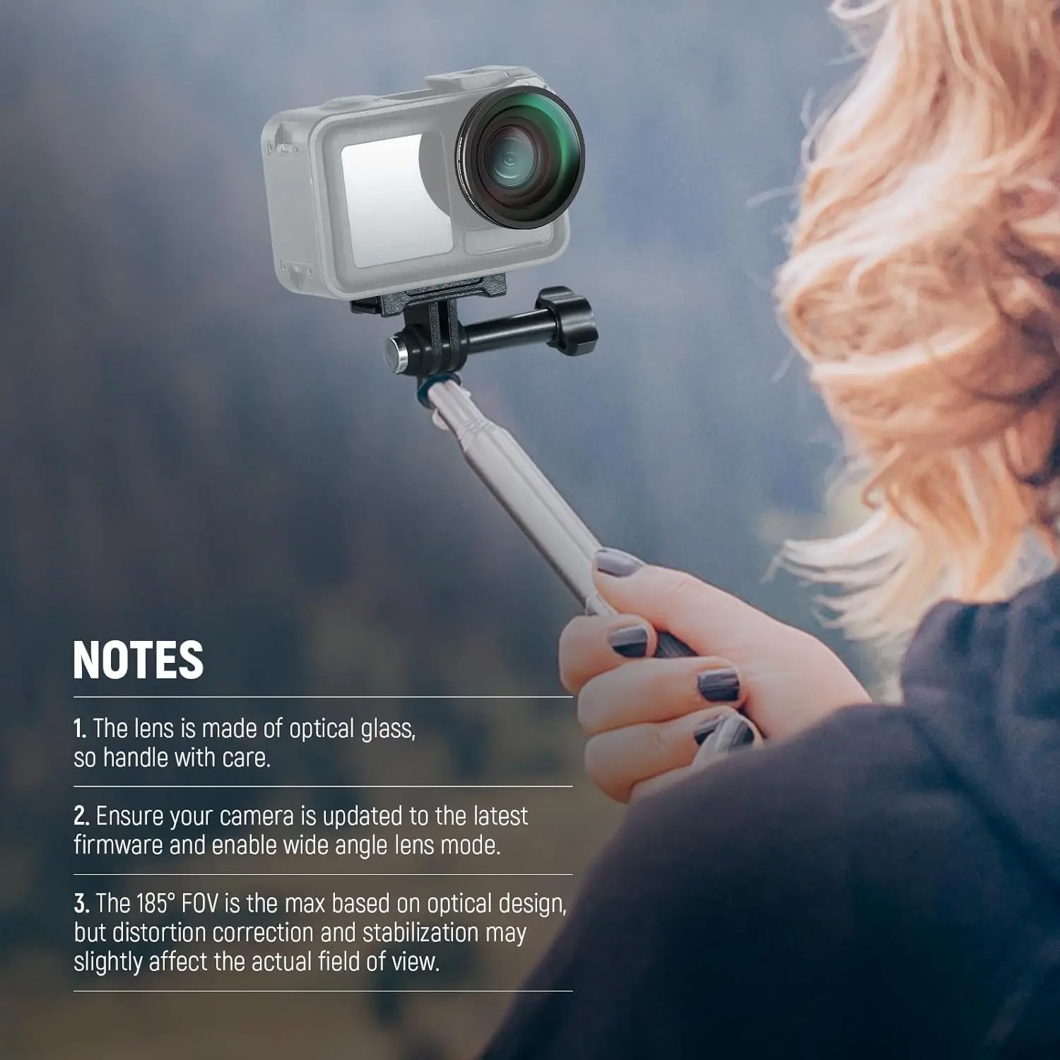 Objectif Grand Angle 185° NEEWER FL-B30 pour DJI Osmo Action 5 Pro/4